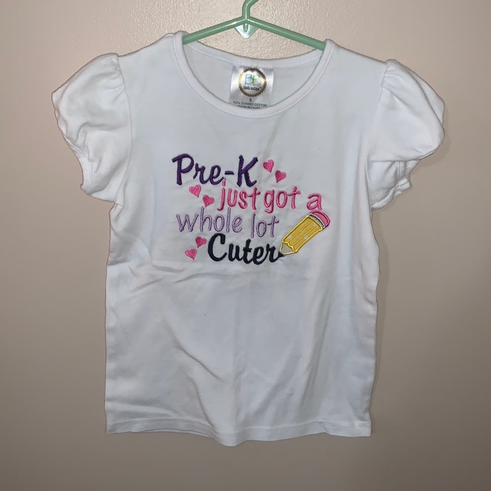 Custom embroidered pre k school shirt